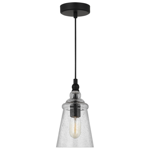 Mini Pendants Glass Down by Generation Lighting ( 1 | P1449MBK Loras ) 