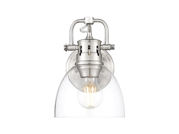 Sconces Single Glass by Golden ( 62 | 3602-BA1 PW-CLR Duncan ) 