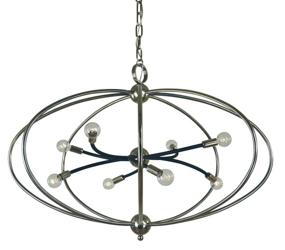 Large Chandeliers Sphere by Framburg ( 8 | 4949 PN/MBLACK Orbit ) 