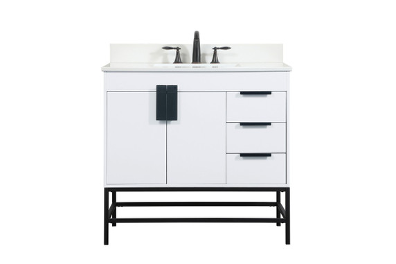 Plumbing Bath Chests/Vanities by Elegant Lighting ( 173 | VF48836MWH-BS Eugene ) 