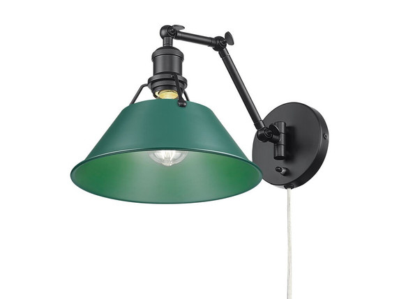 Lamps Wall by Golden ( 62 | 3306-A1W BLK-GN Orwell ) 