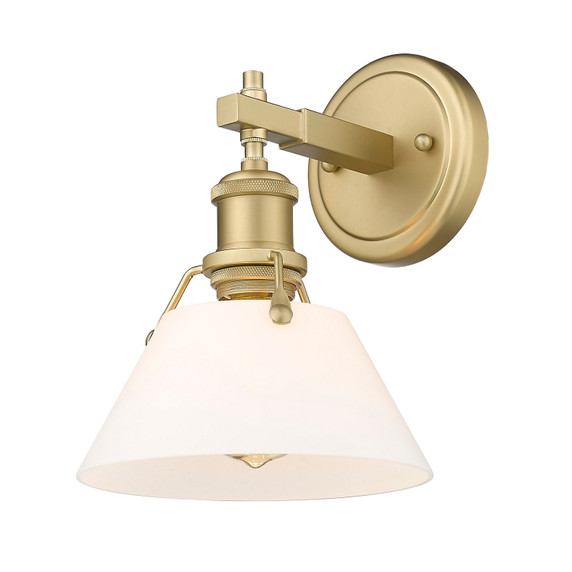 Sconces Single Glass by Golden ( 62 | 3306-BA1 BCB-OP Orwell ) 