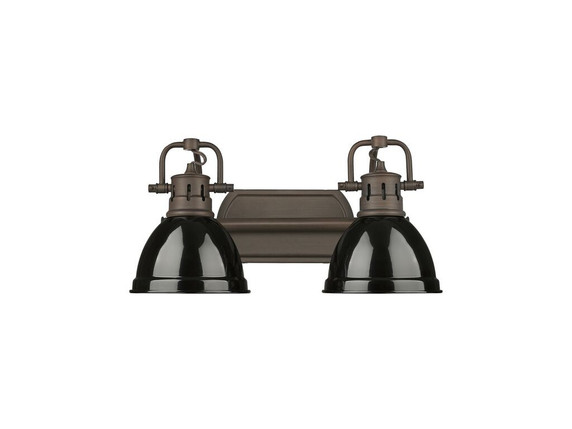 Bathroom Fixtures Two Lights by Golden ( 62 | 3602-BA2 RBZ-BK Duncan ) 