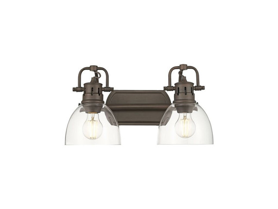 Bathroom Fixtures Two Lights by Golden ( 62 | 3602-BA2 RBZ-CLR Duncan ) 
