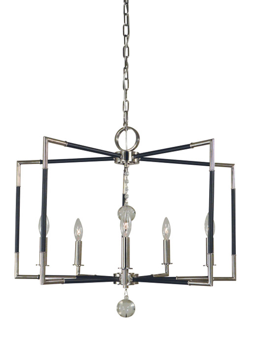 Mid. Chandeliers Candle by Framburg ( 8 | 5046 PN/MBLACK Felicity ) 