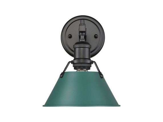 Sconces Metal by Golden ( 62 | 3306-BA1 BLK-GN Orwell ) 