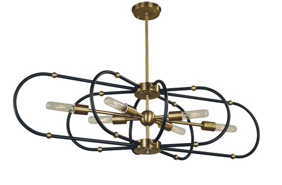 Linear/Island 4 Light + by Framburg ( 8 | 5106 AB/MBLACK Pulsar ) 