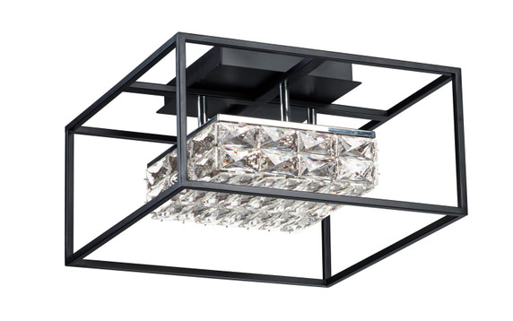 Flush Mounts Cage Style by ET2 ( 86 | E23300-20BK Zephyr ) 