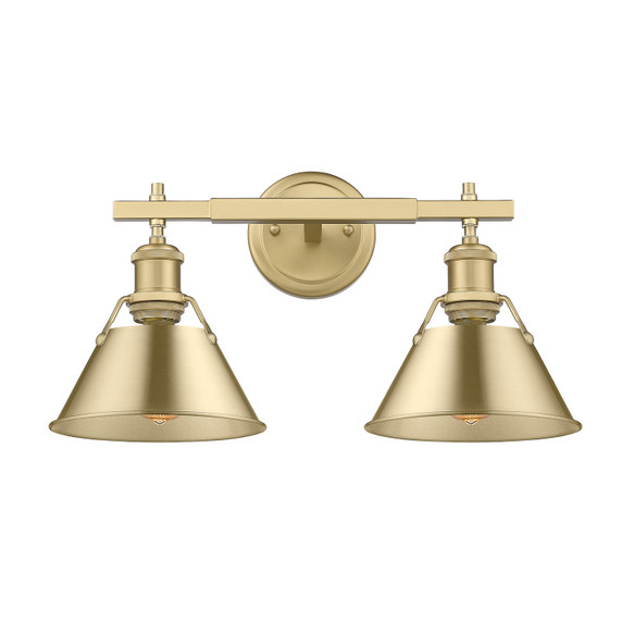 Bathroom Fixtures Two Lights by Golden ( 62 | 3306-BA2 BCB-BCB Orwell ) 