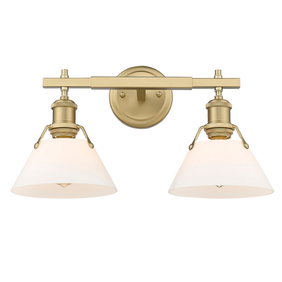 Bathroom Fixtures Two Lights by Golden ( 62 | 3306-BA2 BCB-OP Orwell ) 