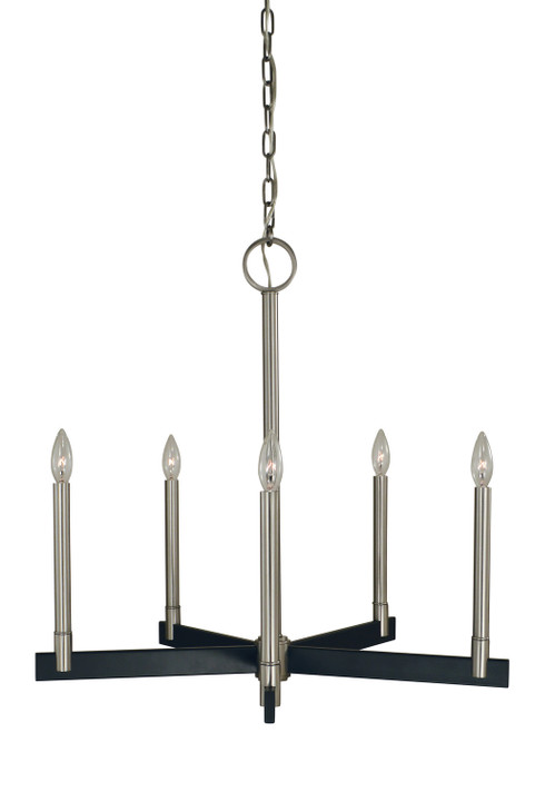 Mid. Chandeliers Candle by Framburg ( 8 | 5355 BN/MBLACK Jessica ) 