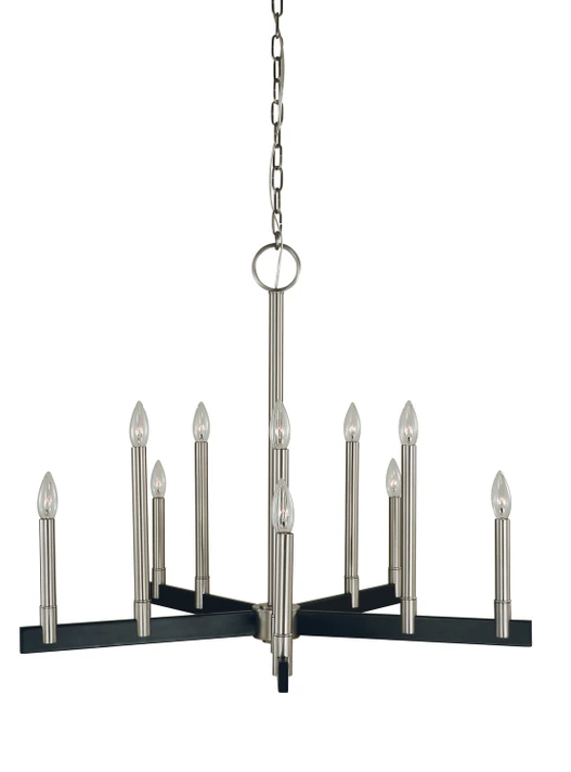 Mid. Chandeliers Candle by Framburg ( 8 | 5358 BN/MBLACK Jessica ) 