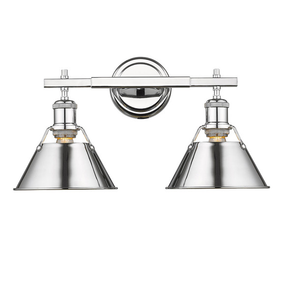 Bathroom Fixtures Two Lights by Golden ( 62 | 3306-BA2 CH-CH Orwell ) 