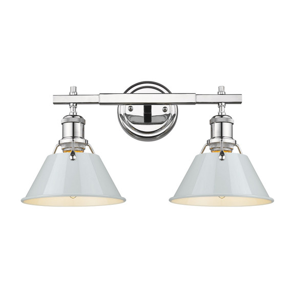 Bathroom Fixtures Two Lights by Golden ( 62 | 3306-BA2 CH-DB Orwell ) 