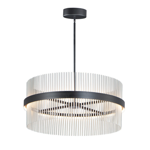 Mid. Chandeliers Drum Shade by ET2 ( 86 | E34257-BKSN Chimes 5CCT ) 