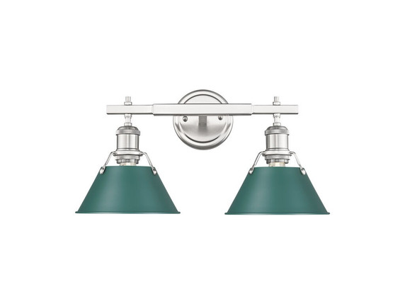 Bathroom Fixtures Two Lights by Golden ( 62 | 3306-BA2 PW-GN Orwell ) 