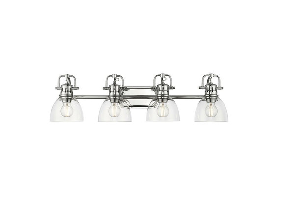 Bathroom Fixtures Four Lights by Golden ( 62 | 3602-BA4 CH-CLR Duncan ) 