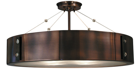 Semi-Flush Mts. Drum Shade by Framburg ( 8 | 5394 RB/EB Oracle ) 