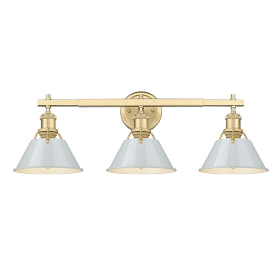 Bathroom Fixtures Three Lights by Golden ( 62 | 3306-BA3 BCB-DB Orwell ) 