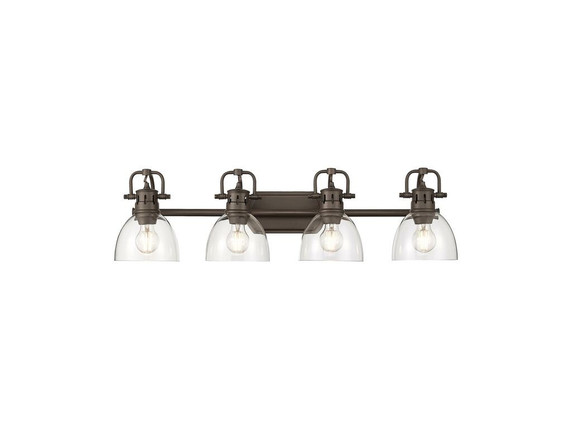 Bathroom Fixtures Four Lights by Golden ( 62 | 3602-BA4 RBZ-CLR Duncan ) 