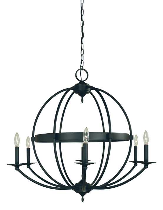 Mid. Chandeliers Candle by Framburg ( 8 | L1156 MBLACK Aurora ) 