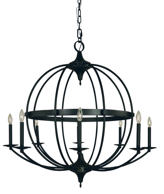 Large Chandeliers Candle by Framburg ( 8 | L1158 MBLACK Aurora ) 