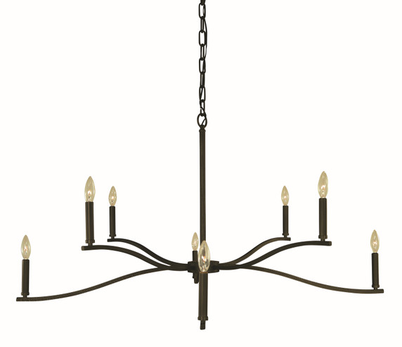 Large Chandeliers Candle by Framburg ( 8 | L1192 IRON Bridgeport ) 