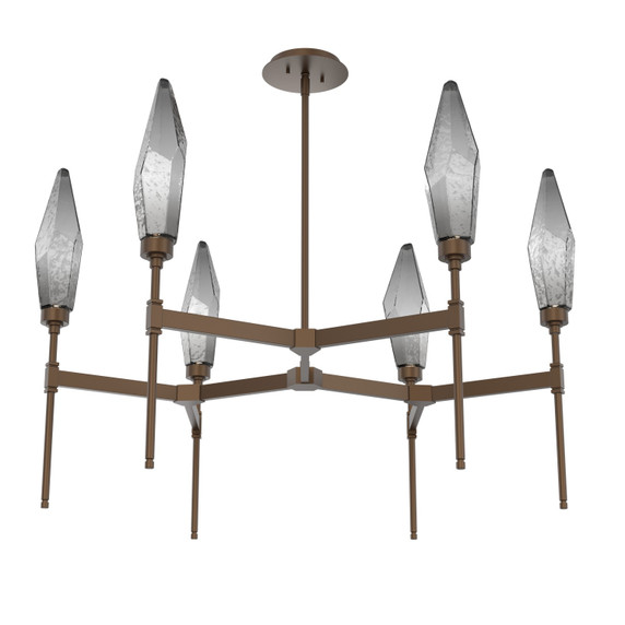 Mid. Chandeliers Glass Up by Hammerton Studio ( 404 | CHB0050-37-FB-CS-001-L1 Rock Crystal ) 