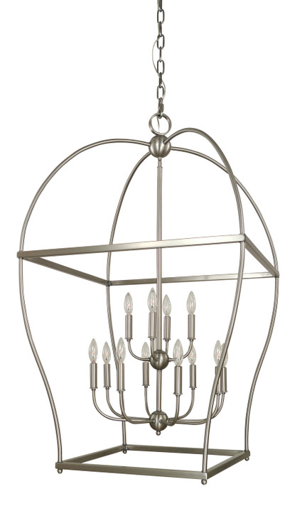 Foyer/Hall Lanterns Glass w/Frame by Framburg ( 8 | 5472 BN Kenmare ) 