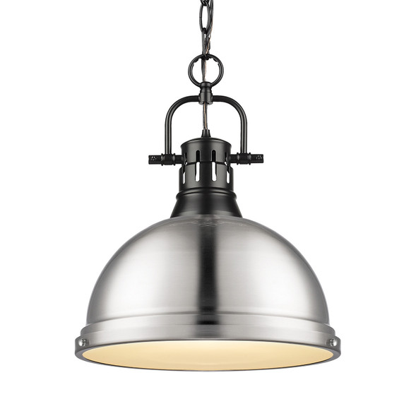 Pendants Metal Shade by Golden ( 62 | 3602-L BLK-PW Duncan ) 