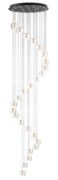Large Chandeliers Glass Shade by ET2 ( 86 | E24169-18BKGLD Newton ) 