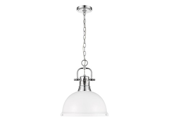Pendants Metal Shade by Golden ( 62 | 3602-L CH-WHT Duncan ) 