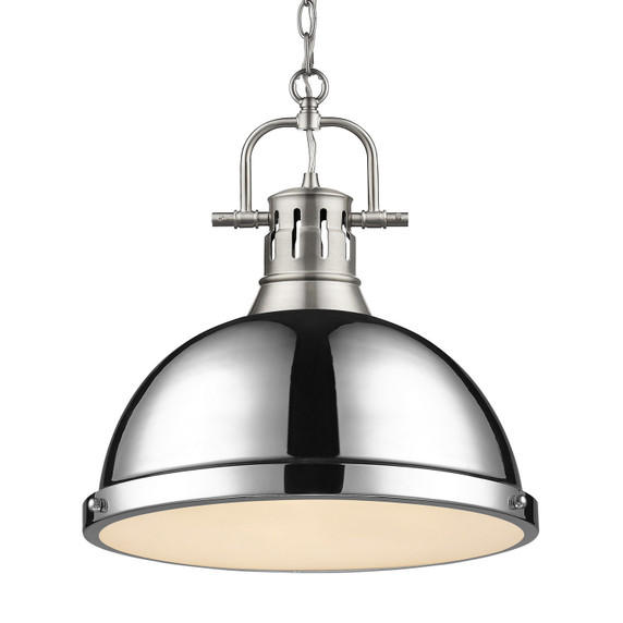 Pendants Metal Shade by Golden ( 62 | 3602-L PW-CH Duncan ) 