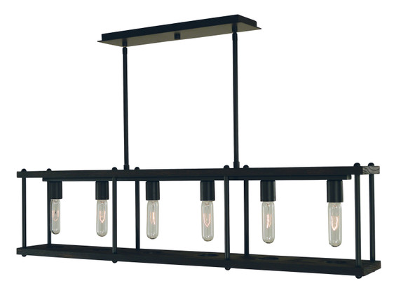 Linear/Island 4 Light + by Framburg ( 8 | 5536 MBLACK Industria ) 
