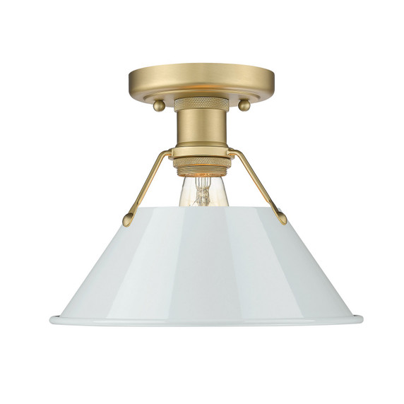 Flush Mounts Metal Shade by Golden ( 62 | 3306-FM BCB-DB Orwell ) 