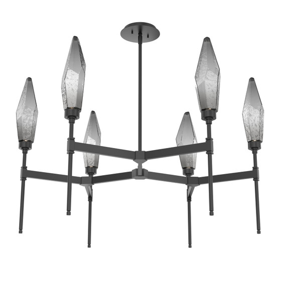 Mid. Chandeliers Glass Up by Hammerton Studio ( 404 | CHB0050-37-MB-CS-001-L1 Rock Crystal ) 