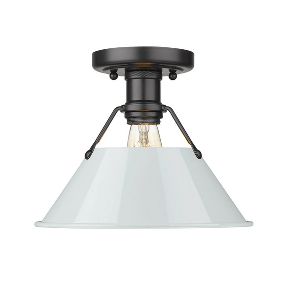 Flush Mounts Metal Shade by Golden ( 62 | 3306-FM BLK-DB Orwell ) 