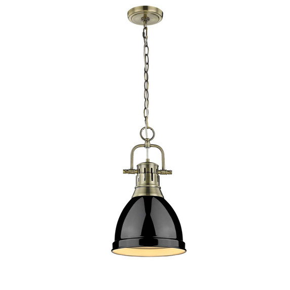 Mini Pendants Metal Shade by Golden ( 62 | 3602-S AB-BK Duncan ) 