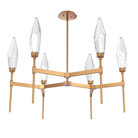 Mid. Chandeliers Glass Up by Hammerton Studio ( 404 | CHB0050-37-NB-CC-001-L3 Rock Crystal ) 