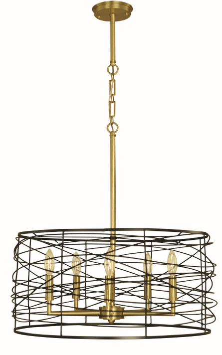 Mid. Chandeliers Candle by Framburg ( 8 | 5615 BR/MBLACK Boca ) 