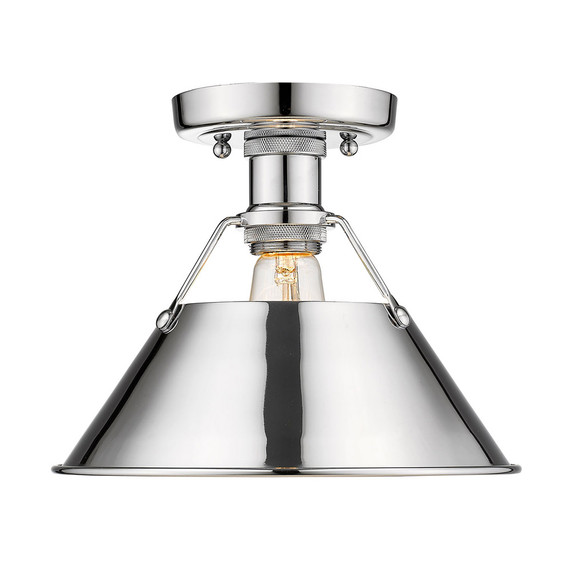 Flush Mounts Metal Shade by Golden ( 62 | 3306-FM CH-CH Orwell ) 