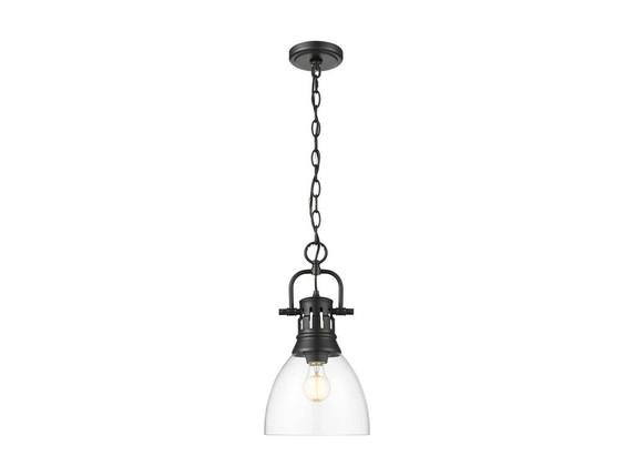 Mini Pendants Glass Down by Golden ( 62 | 3602-S BLK-CLR Duncan ) 