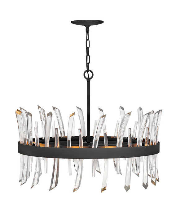 Mid. Chandeliers Glass Up by Fredrick Ramond ( 138 | FR30904BLK Revel ) 