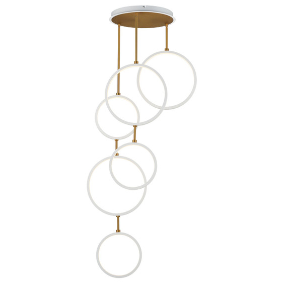 Mid. Chandeliers Multi-Port/Cascade by ET2 ( 86 | E24325-WTGLD Hoopla ) 