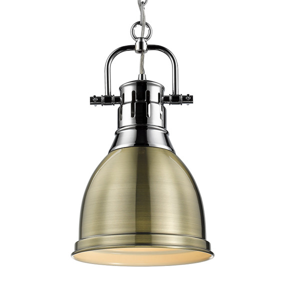 Mini Pendants Metal Shade by Golden ( 62 | 3602-S CH-AB Duncan ) 