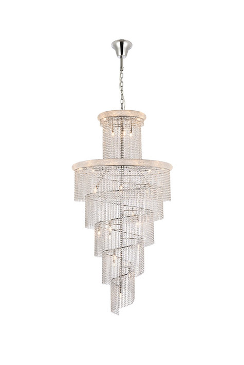 Large Chandeliers Glass Shade by Elegant Lighting ( 173 | V1800SR48C/RC Spiral ) 