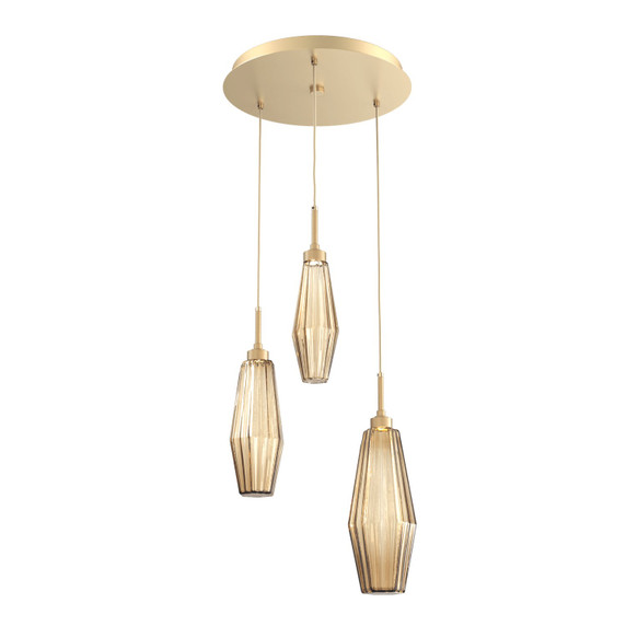 Mini Pendants 3 Light Cluster by Hammerton Studio ( 404 | CHB0049-03-GB-RB-C01-L3 Aalto ) 