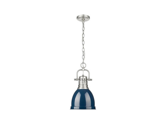 Mini Pendants Metal Shade by Golden ( 62 | 3602-S PW-NVY Duncan ) 