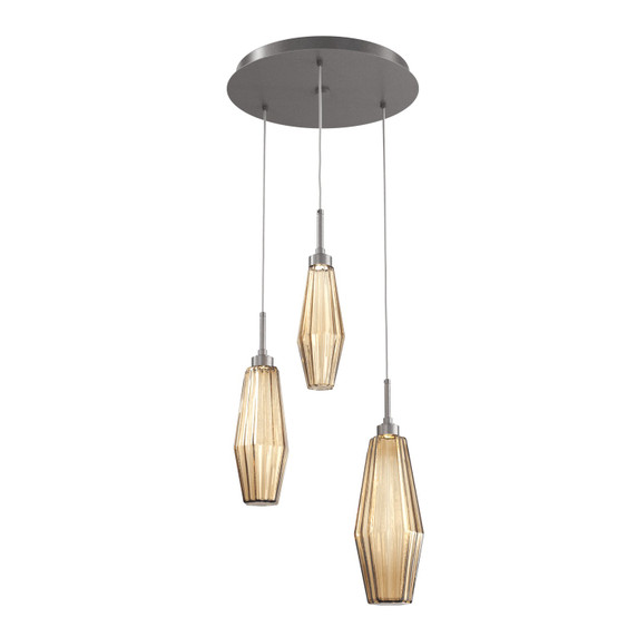 Mini Pendants 3 Light Cluster by Hammerton Studio ( 404 | CHB0049-03-GP-RB-C01-L3 Aalto ) 