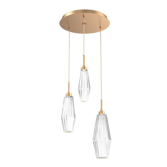 Mini Pendants 3 Light Cluster by Hammerton Studio ( 404 | CHB0049-03-NB-RC-C01-L1 Aalto ) 